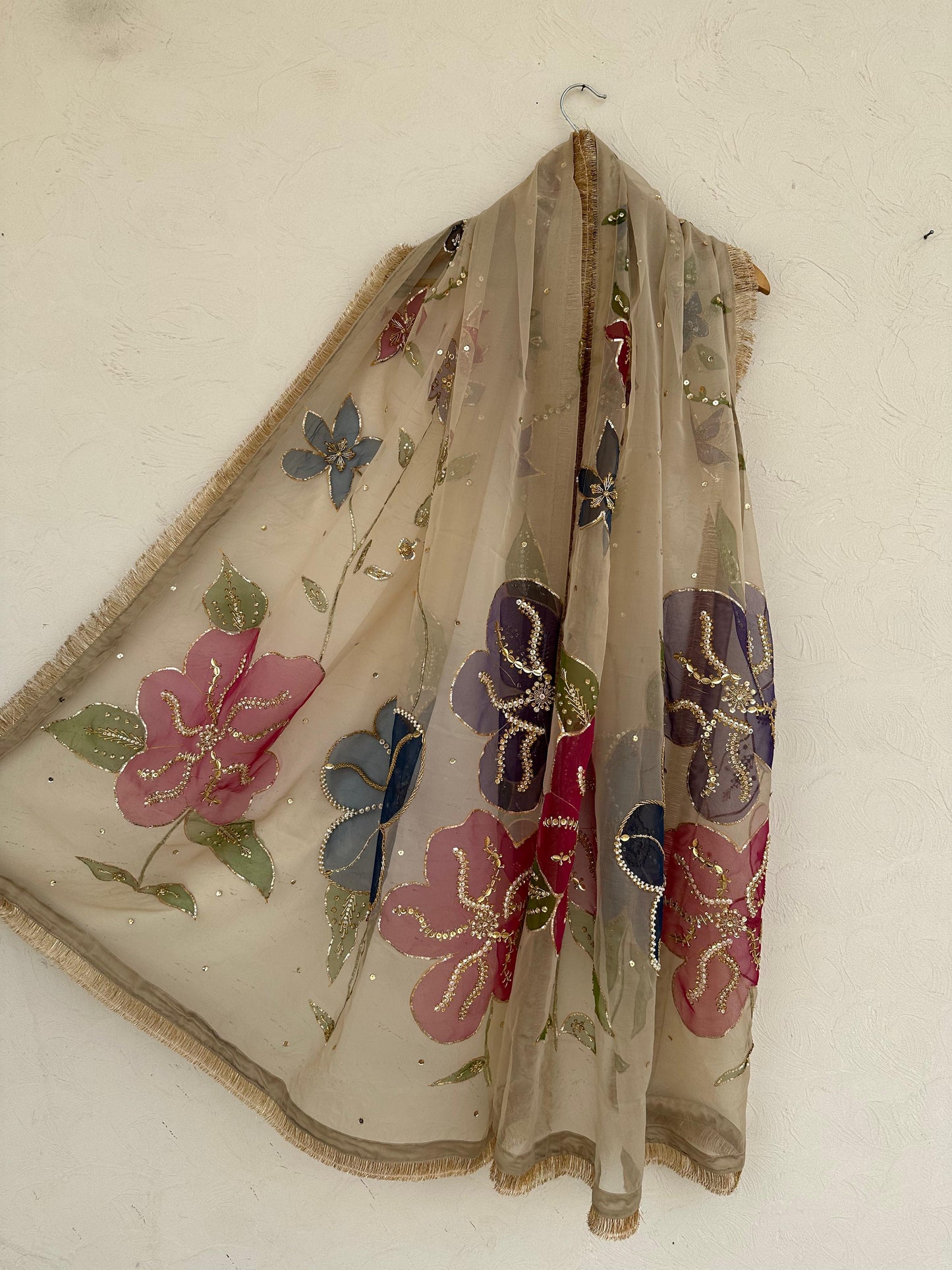 Paricoloured Blue dupatta